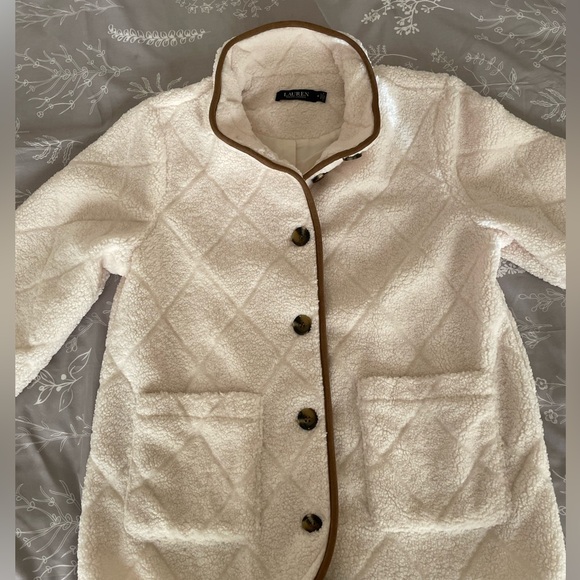 NWT Ralph Lauren Faux Shearling Funnelneck Coat - Picture 6 of 16